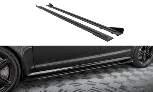 Maxton Design Street Pro Side Skirts Diffusers + Flaps Audi RS6 Avant C6