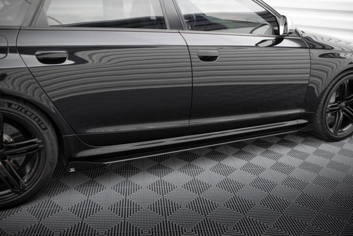 Maxton Design Street Pro Side Skirts Diffusers + Flaps Audi RS6 Avant C6