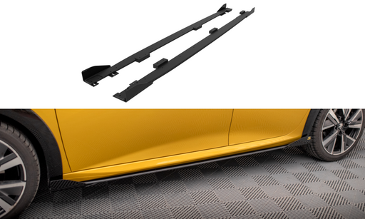 Maxton Design Street Pro Side Skirts Diffusers + Flaps Peugeot 208 GT Mk2