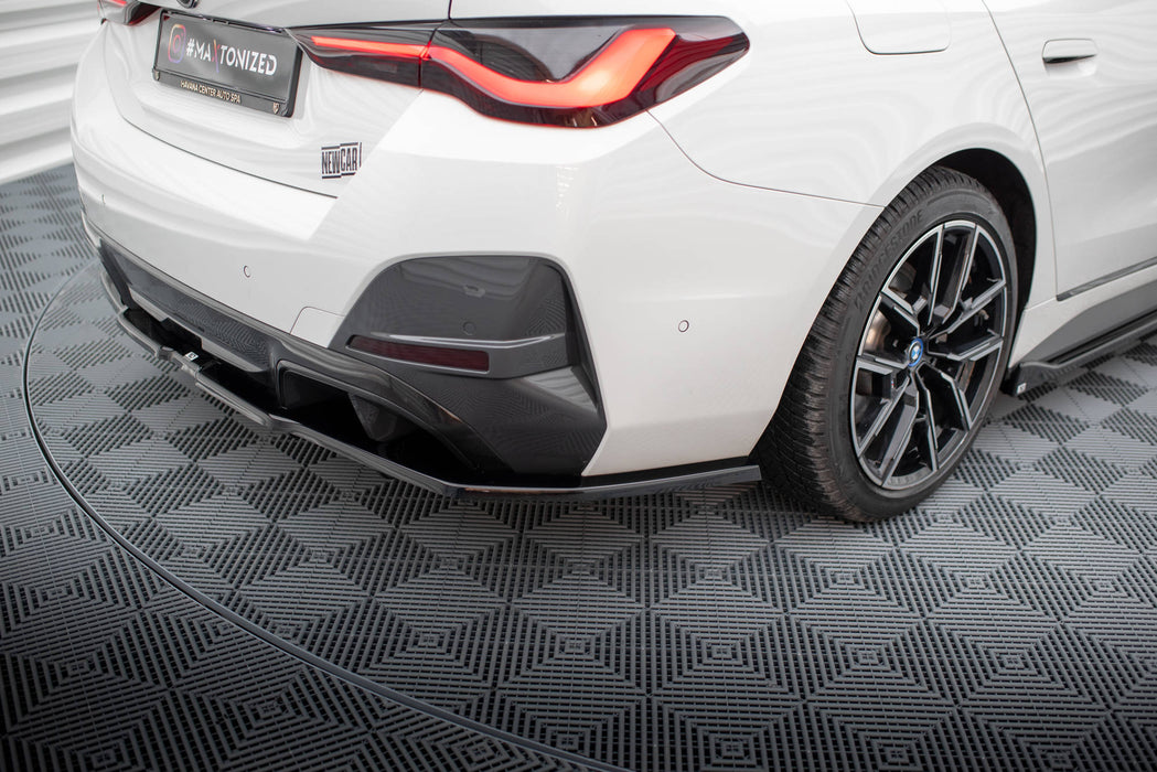 Maxton Design Rear Splitter (with vertical bars) V.1 BMW i4 M-Pack G26