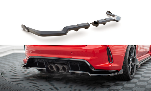 Maxton Design Rear Splitter (with vertical bars) V.1 + Flaps Honda Civic Type-R Mk 11