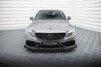 Maxton Design Street Pro Front Splitter + Flaps Mercedes-AMG C63 Sedan / Estate W205 Facelift