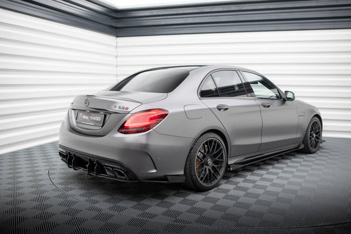 Maxton Design Street Pro Rear Side Splitters + Flaps Mercedes-AMG C63 Sedan / Estate W205 Facelift