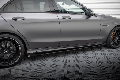 Maxton Design Street Pro Side Skirts Diffusers + Flaps Mercedes-AMG C63 Sedan / Estate W205 Facelift