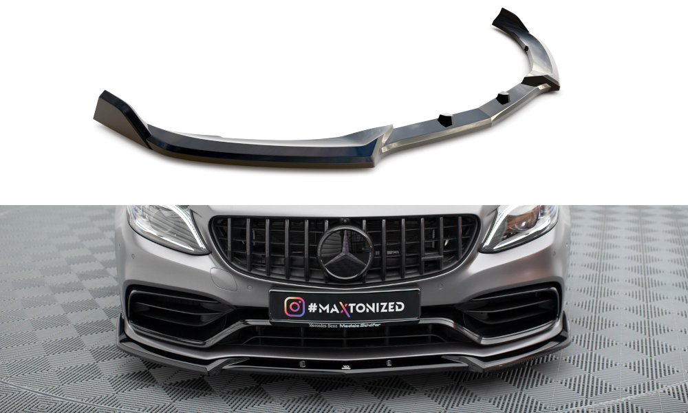 Maxton Design Front Splitter V.2 Mercedes-AMG C63 Sedan / Estate W205 Facelift