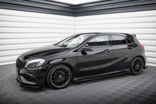 Maxton Design Street Pro Side Skirts Diffusers + Flaps Mercedes-Benz A AMG-Line W176 Facelift