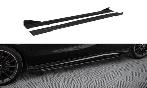 Maxton Design Street Pro Side Skirts Diffusers + Flaps Mercedes-Benz A AMG-Line W176 Facelift