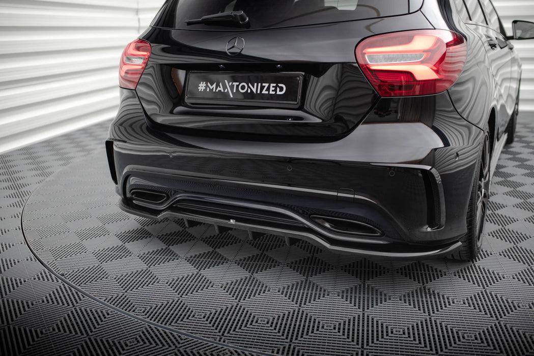 Maxton Design Rear Splitter (with vertical bars) Mercedes-Benz A AMG-Line W176 Facelif