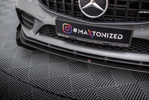 Maxton Design Street Pro Front Splitter + Flaps Mercedes-AMG C43 Coupe C205 Facelift