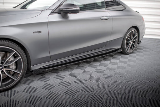 Maxton Design Street Pro Side Skirts Diffusers + Flaps Mercedes-AMG C43 Coupe C205 Facelift