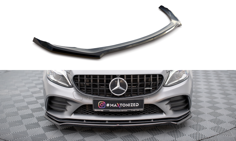 Maxton Design Front Splitter V.1 Mercedes-AMG C43 Coupe / Sedan C205 / W205 Facelift