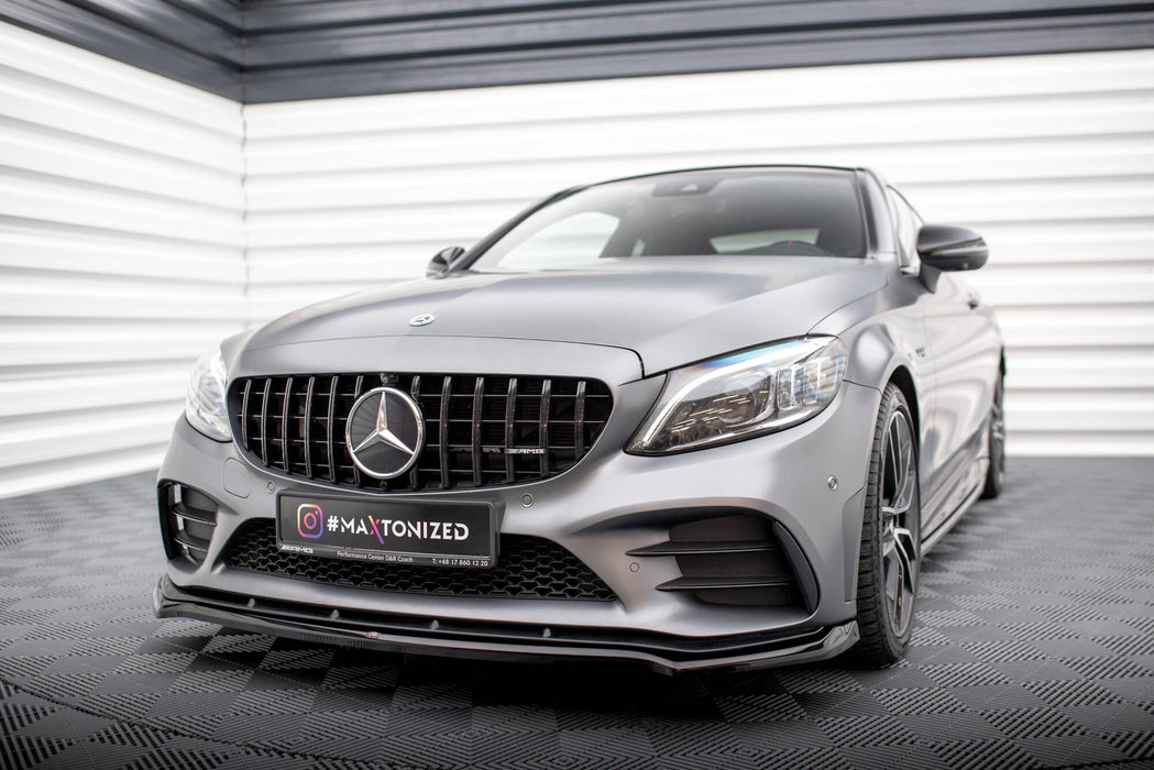 Maxton Design Front Splitter V.1 Mercedes-AMG C43 Coupe / Sedan C205 / W205 Facelift