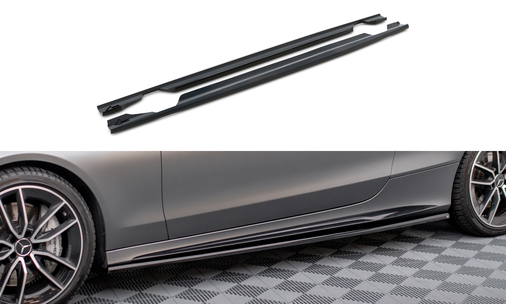 Maxton Design Side Skirts Diffusers Mercedes-AMG C43 Coupe C205 Facelift