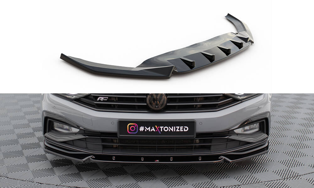 Maxton Design Front Splitter V.1 Volkswagen Passat R-Line B8 Facelift