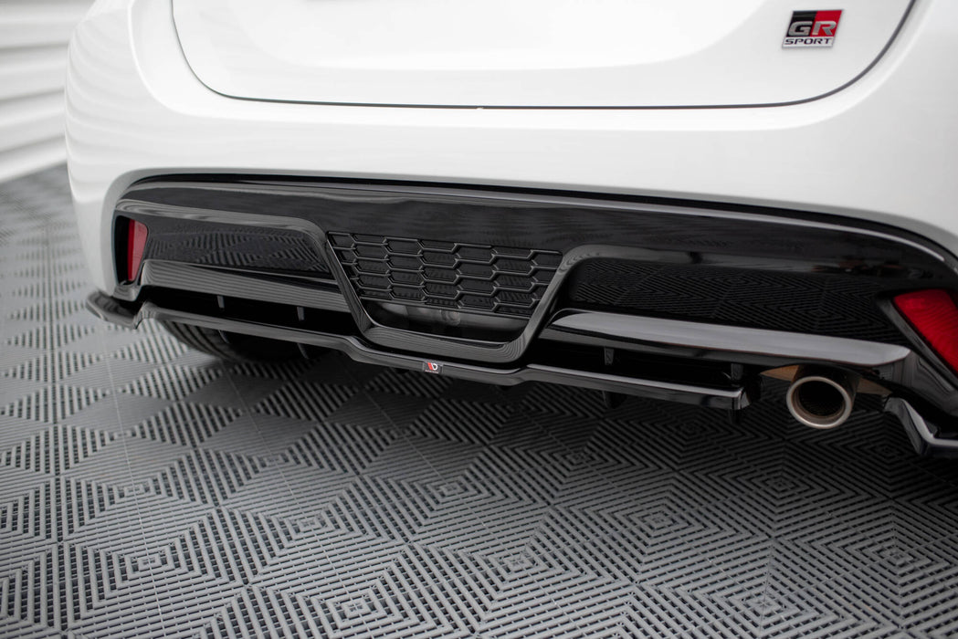 Maxton Design Rear Splitter (with vertical bars) Toyota Yaris GR Sport Mk4