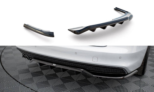 Maxton Design Rear Splitter (with vertical bars) Audi A4 Competition B8 Facelift