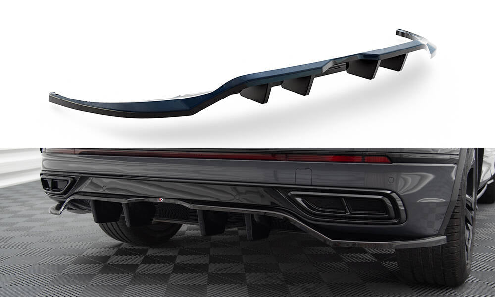 Maxton Design Rear Splitter (with vertical bars) Volkswagen Tiguan R-Line Mk2 Facelift