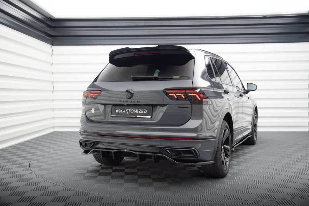 Maxton Design Rear Splitter (with vertical bars) Volkswagen Tiguan R-Line Mk2 Facelift