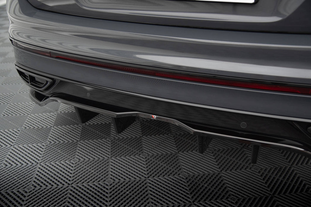 Maxton Design Rear Splitter (with vertical bars) Volkswagen Tiguan R-Line Mk2 Facelift