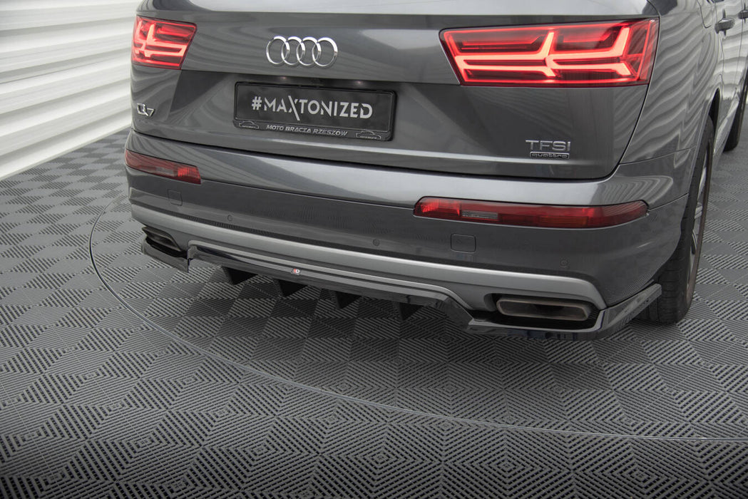 Maxton Design Rear Splitter (with vertical bars) Audi Q7 Mk2