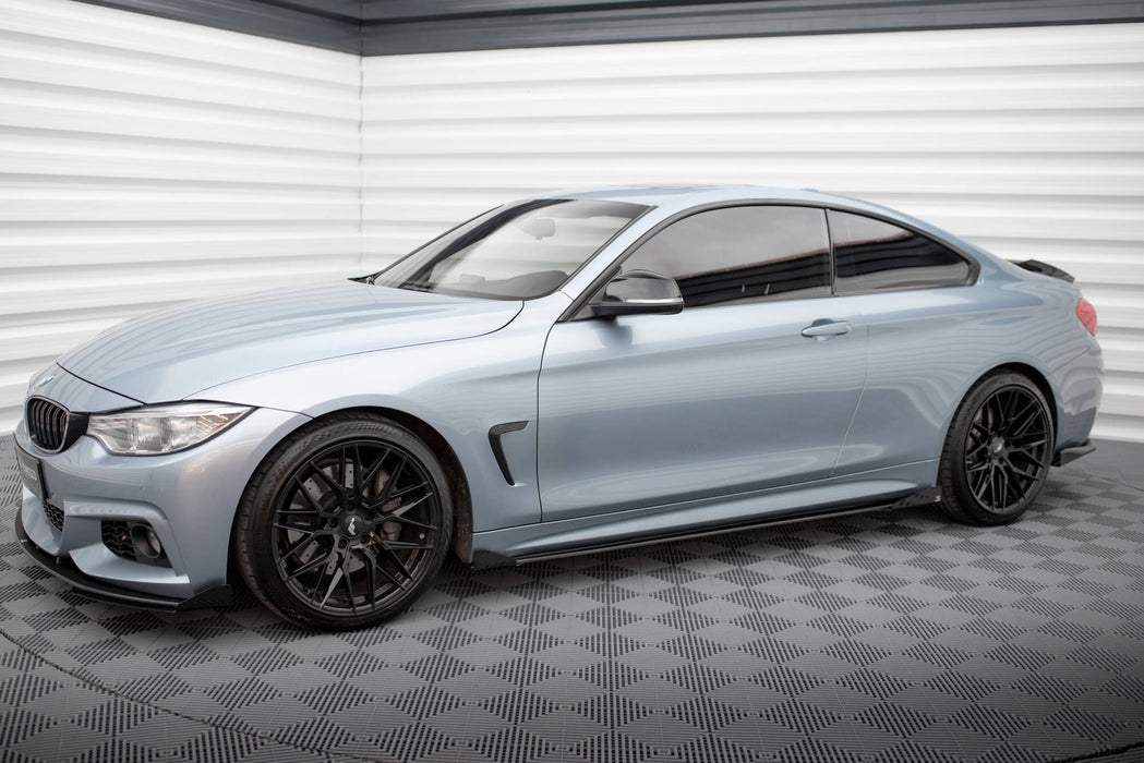 Maxton Design Street Pro Side Skirts Diffusers + Flaps BMW 4 Coupe / Gran Coupe / Cabrio M-Pack F32 / F36 / F33