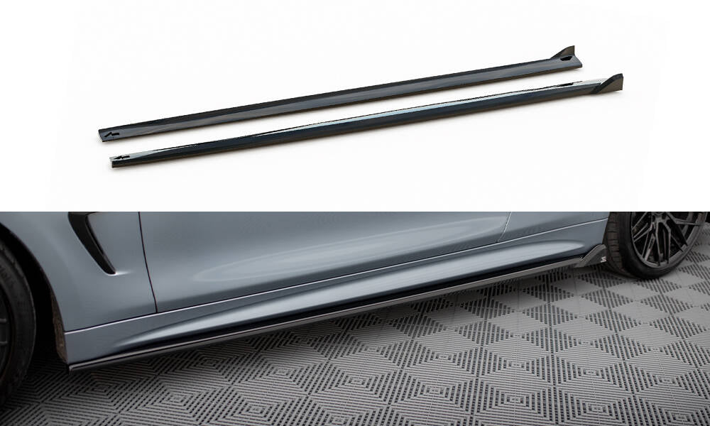 Maxton Design Side Skirts Diffusers V.2 BMW 4 Coupe / Gran Coupe / Cabrio M-Pack F32 / F36 / F33