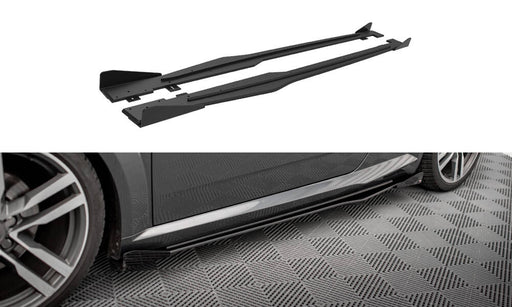 Maxton Design Street Pro Side Skirts Diffusers + Flaps Audi TT S / S-Line 8S