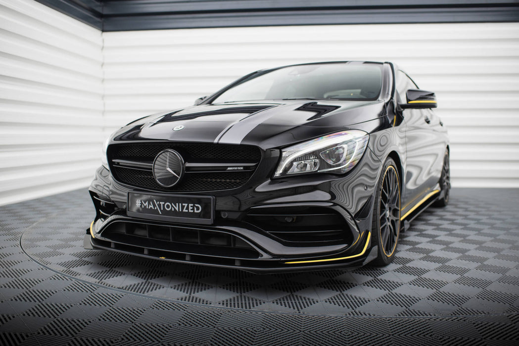 Maxton Design Street Pro Front Splitter + Flaps Mercedes-AMG CLA 45 Aero C117 Facelift