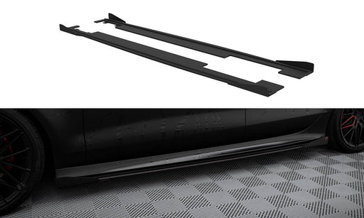 Maxton Design Street Pro Side Skirts Diffusers + Flaps Audi A7 S-Line C7