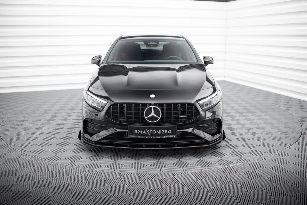 Maxton Design Street Pro Front Splitter + Flaps Mercedes-AMG A35 W177 Facelift