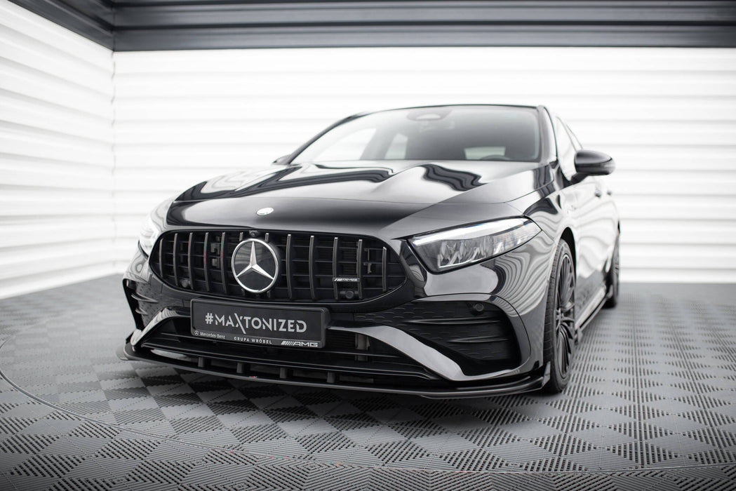 Maxton Design Street Pro Front Splitter + Flaps Mercedes-AMG A35 W177 Facelift