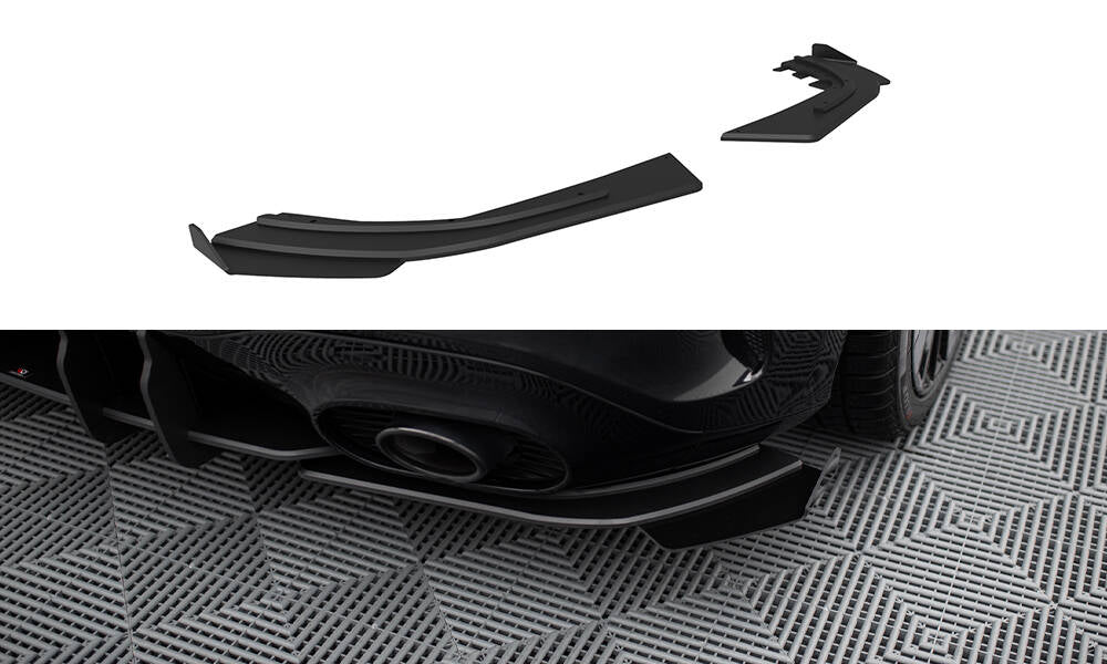 Maxton Design Street Pro Rear Side Splitters + Flaps Mercedes-AMG A35 Hatchback W177