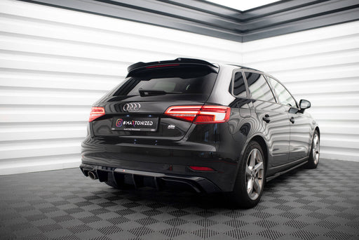 Maxton Design Rear Valance Audi A3 Sportback 8V Facelift (Version with one exhaust tip on single side)