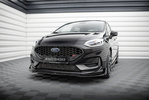 Maxton Design Front Splitter V.4 + Flaps Ford Fiesta ST Mk8 Facelift