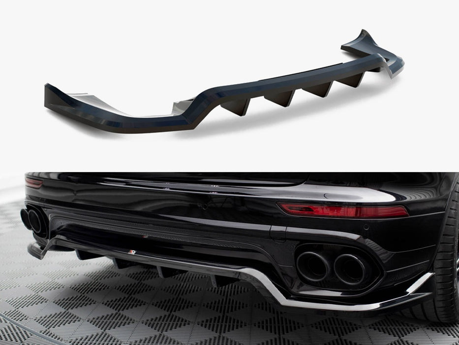 Maxton Design Rear Splitter (with vertical bars) Porsche Cayenne Mk2 Facelift