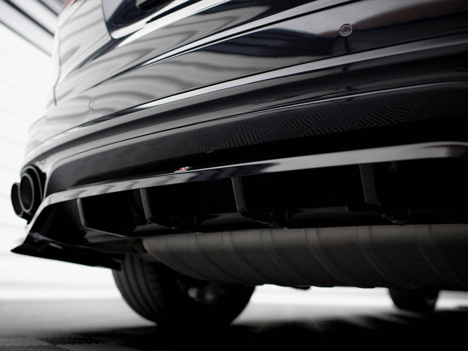 Maxton Design Rear Splitter (with vertical bars) Porsche Cayenne Mk2 Facelift