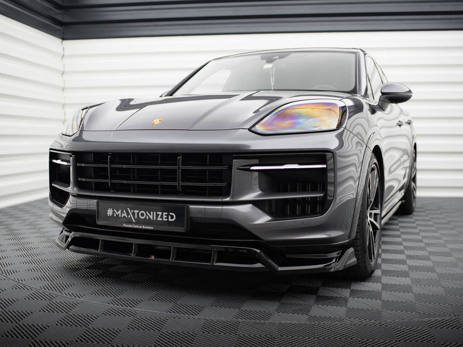 Maxton Design Front Splitter for Porsche Cayenne SUV / Coupe Mk3 Facelift Sport Design