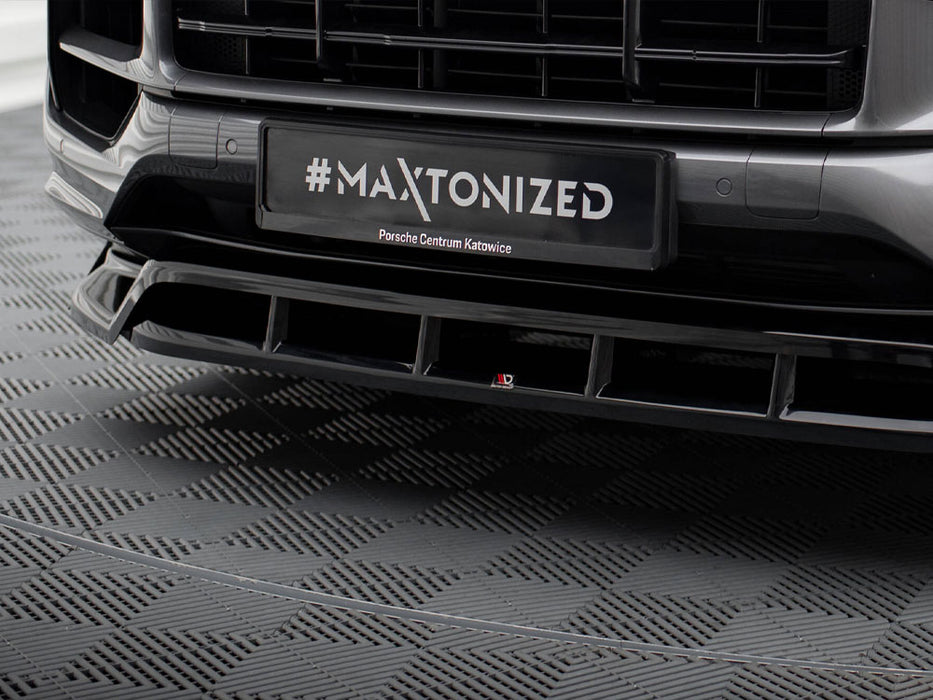 Maxton Design Front Splitter for Porsche Cayenne SUV / Coupe Mk3 Facelift Sport Design