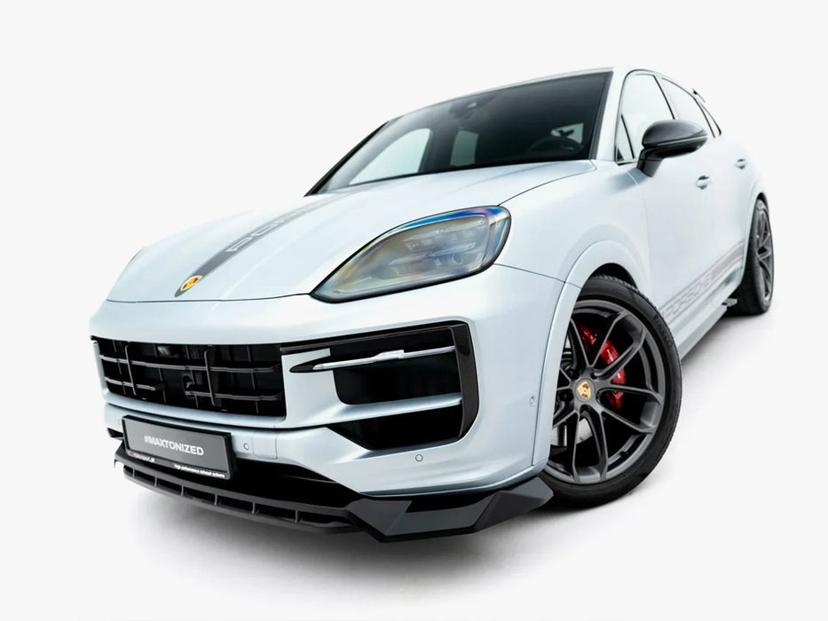 Maxton Design Front Splitter Porsche Cayenne GTS / Turbo Sport Pack / Turbo E-Hybrid GT Pack Coupe Mk3 Facelift