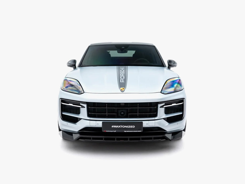 Maxton Design Front Splitter Porsche Cayenne GTS / Turbo Sport Pack / Turbo E-Hybrid GT Pack Coupe Mk3 Facelift