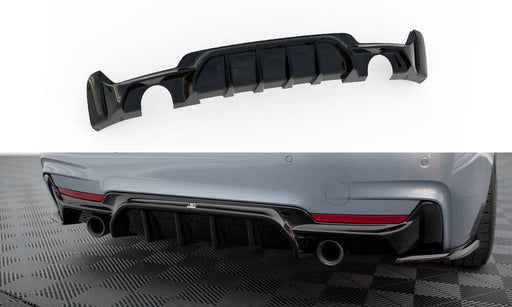 Maxton Design Rear Valance BMW 4 Coupe / Gran Coupe / Cabrio M-Pack F32 / F36 / F33 (Version with single exhausts on both sides)