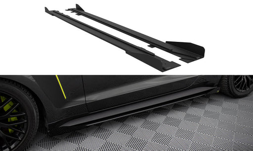 Maxton Design Street Pro Side Skirts Diffusers + Flaps Ford Mustang GT Mk6