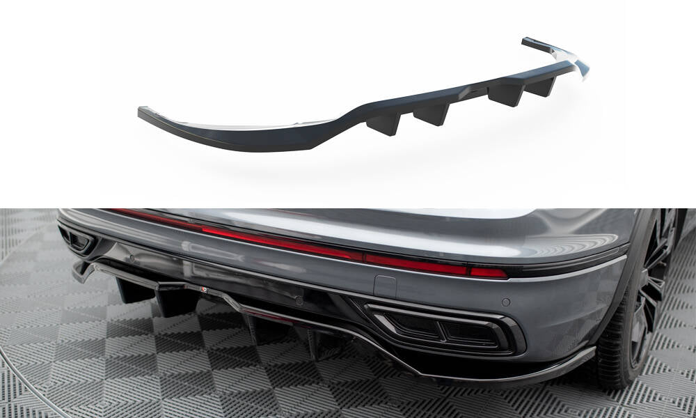 Maxton Design Rear Splitter (with vertical bars) Volkswagen Tiguan Allspace R-Line Mk2 Facelift