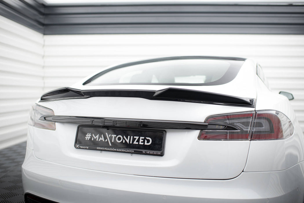 Maxton Design Spoiler Cap 3D Tesla Model S Plaid Mk1 Facelift