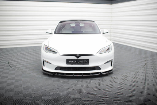 Maxton Design Front Splitter V.1 Tesla Model S Plaid Mk1 Facelift