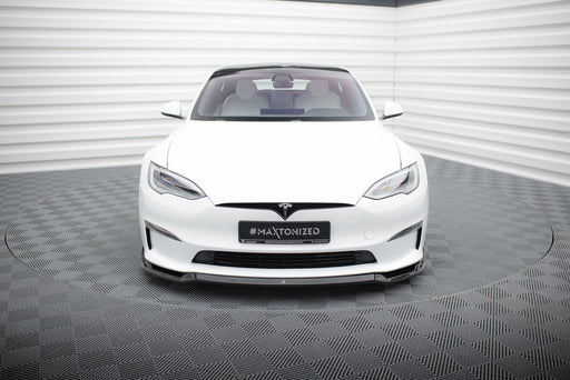 Maxton Design Front Splitter V.2 Tesla Model S Plaid Mk1 Facelift