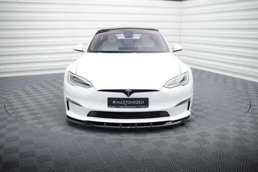 Maxton Design Front Splitter V.3 Tesla Model S Plaid Mk1 Facelift