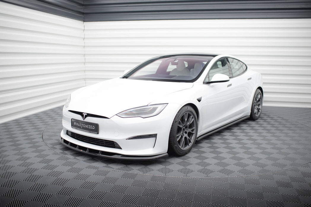 Maxton Design Front Splitter V.3 Tesla Model S Plaid Mk1 Facelift