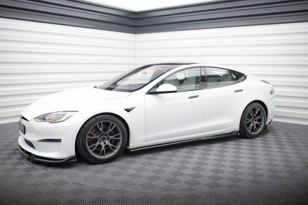 Maxton Design Side Skirts Diffusers V.1 Tesla Model S Plaid Mk1 Facelift