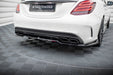 Maxton Design Rear Splitter (with vertical bars) Mercedes-AMG C63 Sedan / Estate W205 / S205